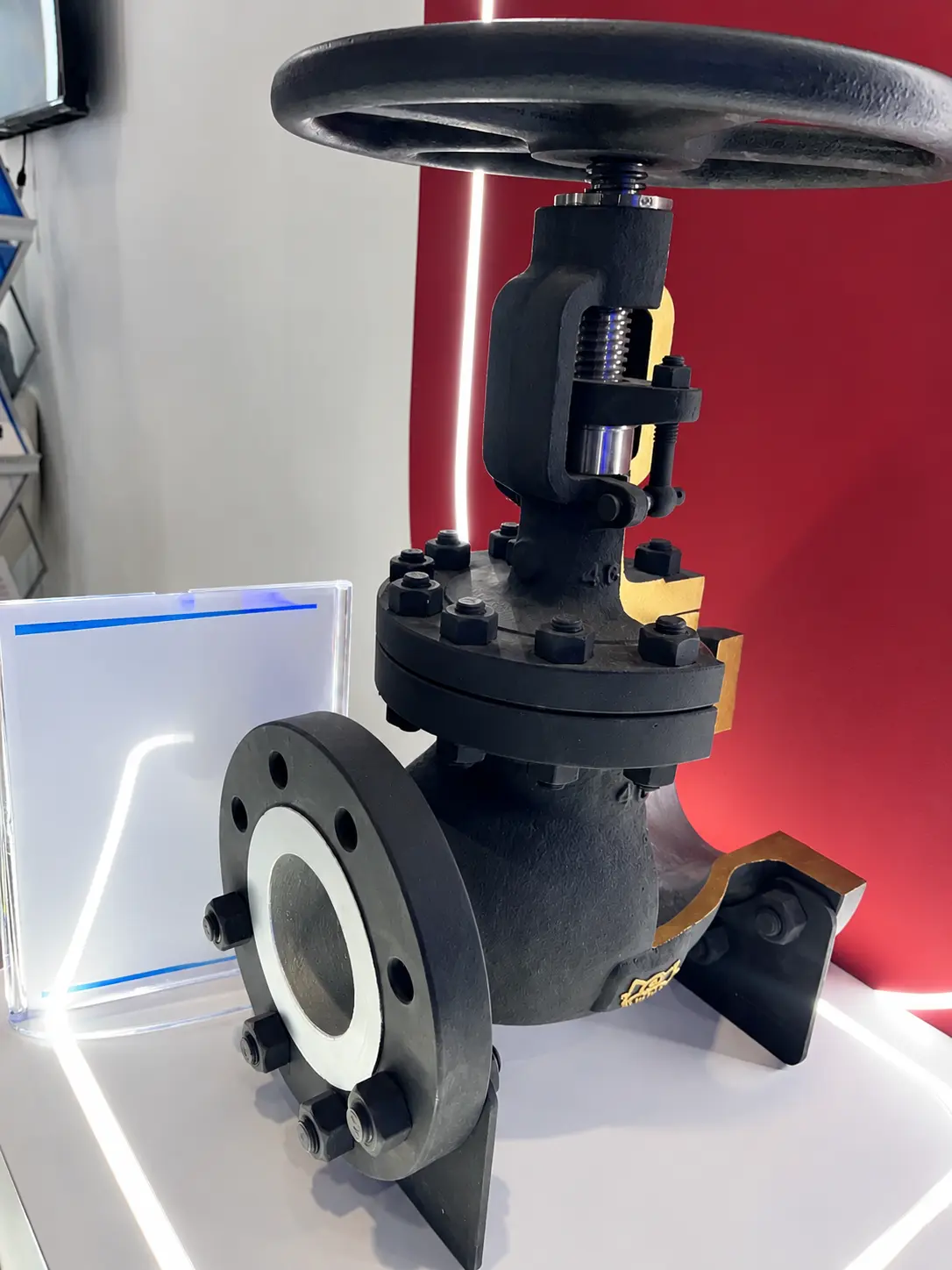 Industrial valve selected at a manufacturing exhibition